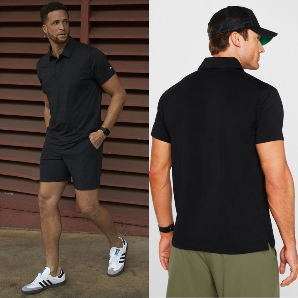 Fabletics Black The 24-7 Polo
